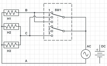 Three stage temperature ciruit diagram