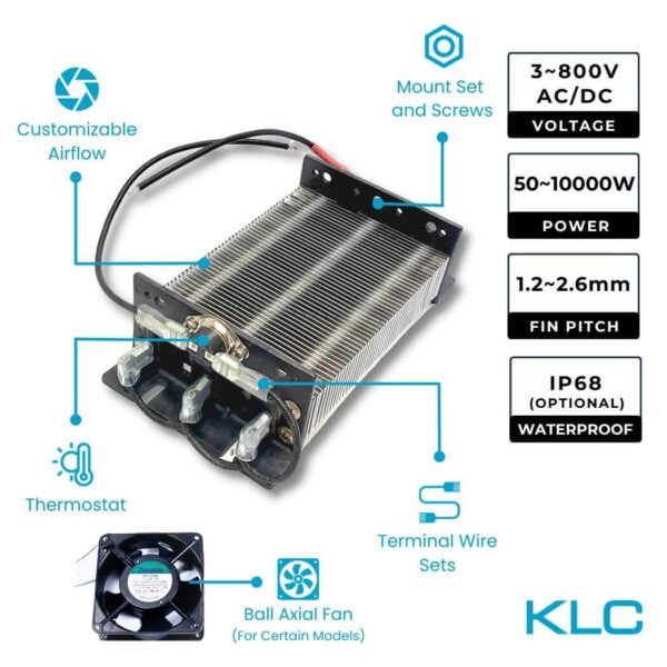 PTC heater for electric cars