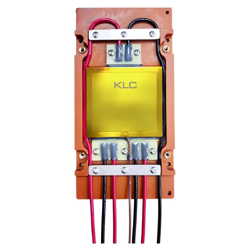 KLC TTV Thermal Test Vehicle Bakelite Version featuring a high-conductivity solid copper heating block and a heat-resistant Bakelite mounting plate for thermal validation.