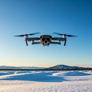 Aquecedor de película de poliimida (PI) ultrafina KLC ClearView integrado em um conjunto de lente de câmera de drone UAV para descongelamento e antiembaçamento